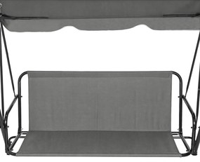 ModernHome Podpera sedadla pre záhradnú hojdačku 140 x 100 cm, šedá ModernHome