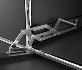 Kovová odkladacia skrinka »CN3« so 4 výklopnými priehradkami, čierna