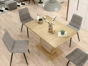 Jedálenský rozkladací stôl Nigel 120/160 cm dub Cremona Torro/kašmírový