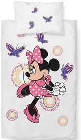 Obliečky do postieľky Minnie a Motýliky 100x135/40x60 cm