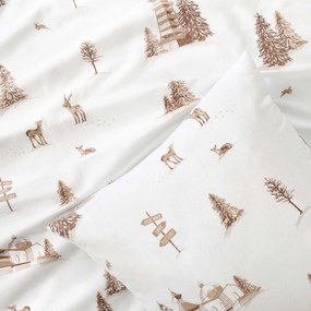 Goldea vianočná flanelová obliečka na vankúš - beskydy 40 x 40 cm