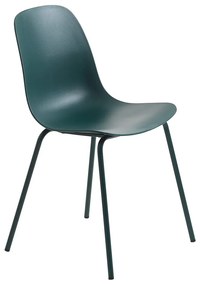 Tyrkysovomodrá plastová jedálenská stolička Whitby – Unique Furniture