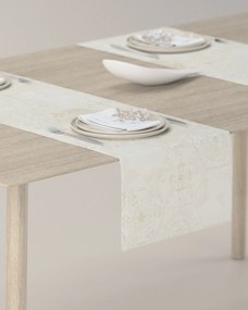 Štóla na stôl farba produktu krémová látka lesklá, zapletaná, vzorované
