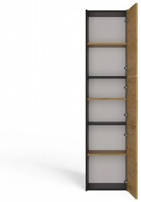 Kúpeľňová skrinka S43 170 cm antracit/dub artisan