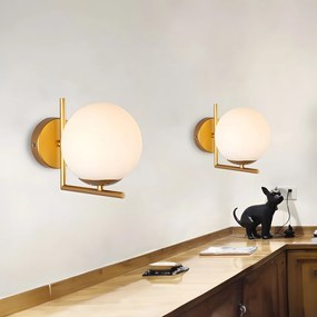 Toolight Toolight, nástenné svietidlo 1xE27, G102-1W, zlatá lesklá, OSW-09727