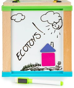 Drevená edukačná kocka EcoToys House