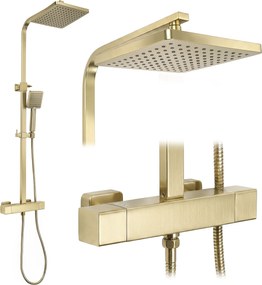 Rea Atrium, sprchový set s termostatom, zlatá matná, REA-P8922