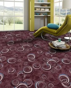 Koberce Breno Metrážny koberec DROPS 84, šíře role 400 cm, červená, viacfarebná