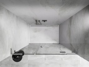 Mexen Lunar L, pravé otočné sprchové dvere 145 cm, číre sklo, chrómový profil, 834SL-145-050-01-00-P