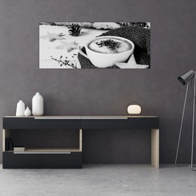 Obraz - Zimné cappuccino (120x50 cm)