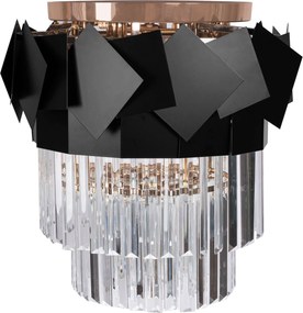 Toolight Toolight, stropné svietidlo 6xE14, APP1309-C, čierna-ružové zlato, OSW-52100