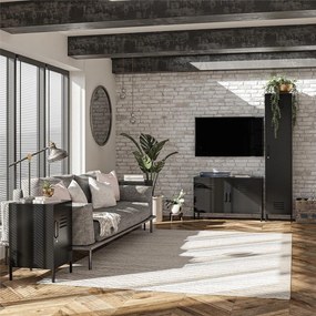 Čierna kovová skrinka 100x64x40 cm Mission District – Støraa