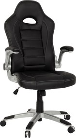 XXXLutz HERNÁ STOLIČKA, vzhľad kože, čierna MID.YOU - Online Only kancelárie - 001918046006