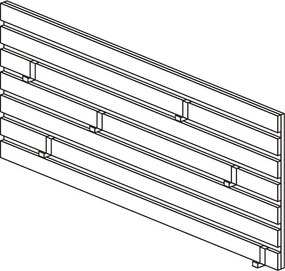 Vešiak na stenu Tip, dub artisan/čierny