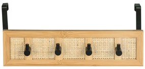 Ratanový vešiak na dvere v prírodnej farbe 33 cm Allegre – Wenko