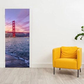 Fototapeta na dvere - Most so západom slnka (95x205cm)