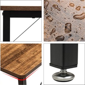 Rohový stôl hnedý