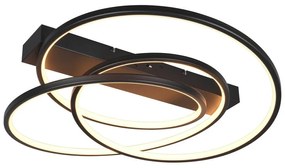 Čierne LED stmievateľné stropné svietidlo 49x64 cm Darvin – Trio