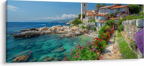 Obraz - Malebné pobrežie dediny (120x50 cm)