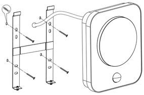 Eglo 99584 - LED Vonkajšie nástenné svietidlo so senzorom MADRIZ LED/9W/230V IP44