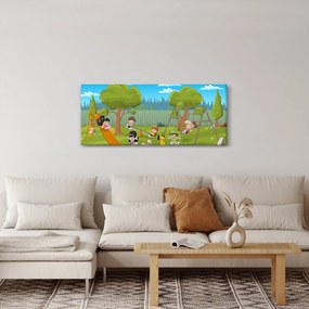 Obraz - Deti na ihrisku (120x50 cm)