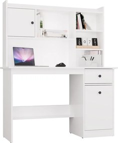 Psací stůl Chester s nástavcem 120 cm bílý