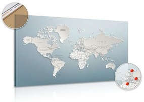 Obraz na korku mapa sveta v originálnom prevedení
