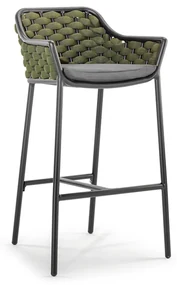 PANAMA barová stolička black/green