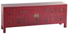 Červená nízka komoda 130x50,5 cm Oriente – Ixia