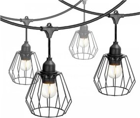 Vonkajší dekoratívny svetelný reťazec CRETE 20xE27/230V 25 m IP44