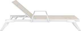 TROPIC ARM záhradné lehátko white/taupe
