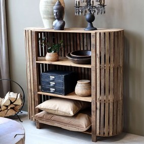Hnedá antik drevená komoda z recyklovaného dreva Grimaud - 116*37*115 cm