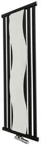 Regnis Kalipso Mirror, vykurovacie teleso 500x1500mm so stredovým pripojením 50mm, 710W, čierna matná, KALIPSOLUSTRO/1500/500/D5/BLACK