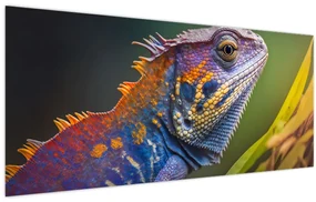 Obraz - Sfarbený leguán (120x50 cm)