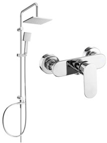 Mexen Tord sprchový set s dažďovou sprchou a sprchovou batériou Milo, chrómová, 71340200-00