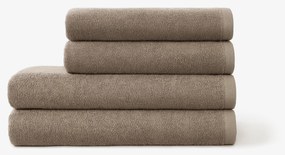 Goldea bavlnený froté uterák / osuška soft bez bordúry – sivohnedý 70 x 140 cm