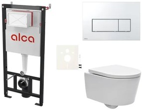 Cenově zvýhodněný závěsný WC set Alca do lehkých stěn / předstěnová + WC SAT Brevis SIKOASW8, 1 ks