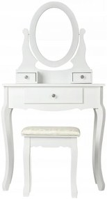 ModernHome Toaletný stolík so zrkadlom a stoličkou, W-HY-225