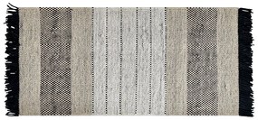 Vlnený koberec 80 x 150 cm béžová/čierna YAZLIK Beliani