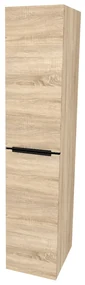 Mereo, Mereo Mailo, kúpeľňová skrinka vysoká 170 cm, čierne madlo, Multidecor, Dub Bardolino, MER-CN594LPBDBAR