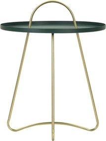 Odkladací stolík Grent 45 cm zlatý/zelený