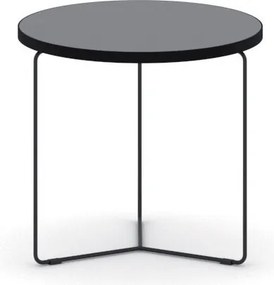 Okrúhly konferenčný stôl TENDER, priemer 50 cm, výška 48 cm, grafit