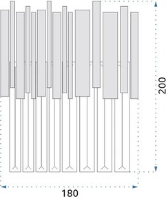 Toolight - nástenná lampa krištáľová E27 60W APP602-W, zlatá, OSW-08914