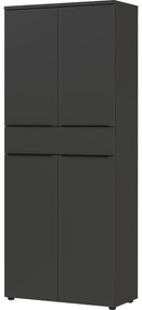 Antracitová šatníková skriňa 81x197 cm Mailand – Germania