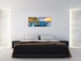 Obraz - Stredomorská dedina (120x50 cm)