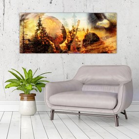 Obraz - Šamanský motív (120x50 cm)