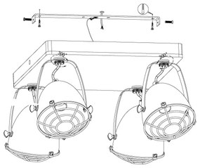 Eglo 49079 - Bodové svietidlo GATEBECK 4xE14/40W/230V