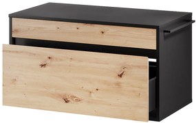 Závěsná skříňka pod umyvadlo Mossa 58 80 cm dub Artisan/černá