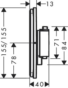 Hansgrohe ShowerSelect Comfort Q, termostat pod omietku pre 2 spotrebiče, kartáčovaný bronz, HAN-15583140