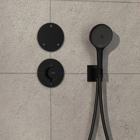 Hansgrohe ShowerSelect Comfort S, termostat pod omietku pre 1 spotrebič a ďalší výtok, čierna matná, HAN-15562670